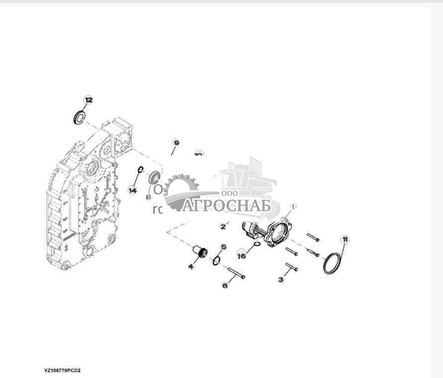 YZ106779 УЗЕЛ ПИТАЮЩЕГО НАСОСА ТРАНСМИССИИ 